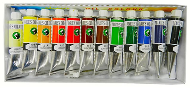 caja de pinturas al oleo